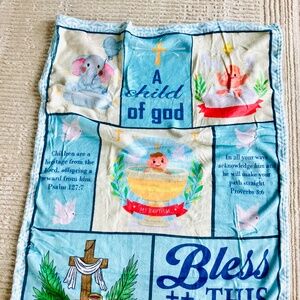 Baby Baptism Dedication Blanket Soft Bible Blessing Boy Girl New Baptismal Gift